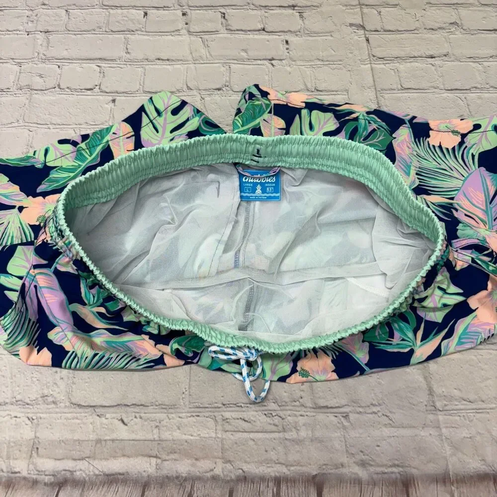 Chubbies Men Swimwear Swim Trunks Shorts Size Large Floral D039 -28